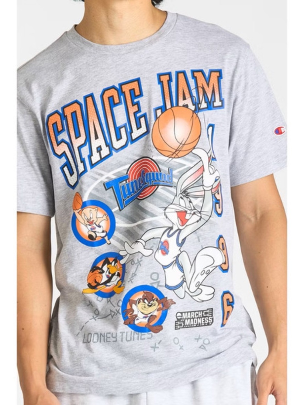 Space Jam Tune Squad Champion Gray March Madness T-Shirt